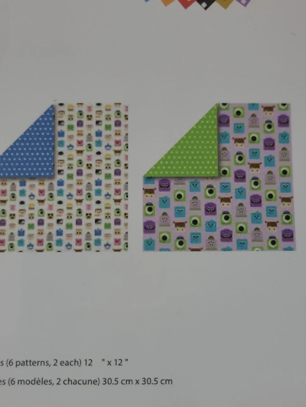 New Disney Pixar Paper Pack 12x12 Character Cardstock Heavy